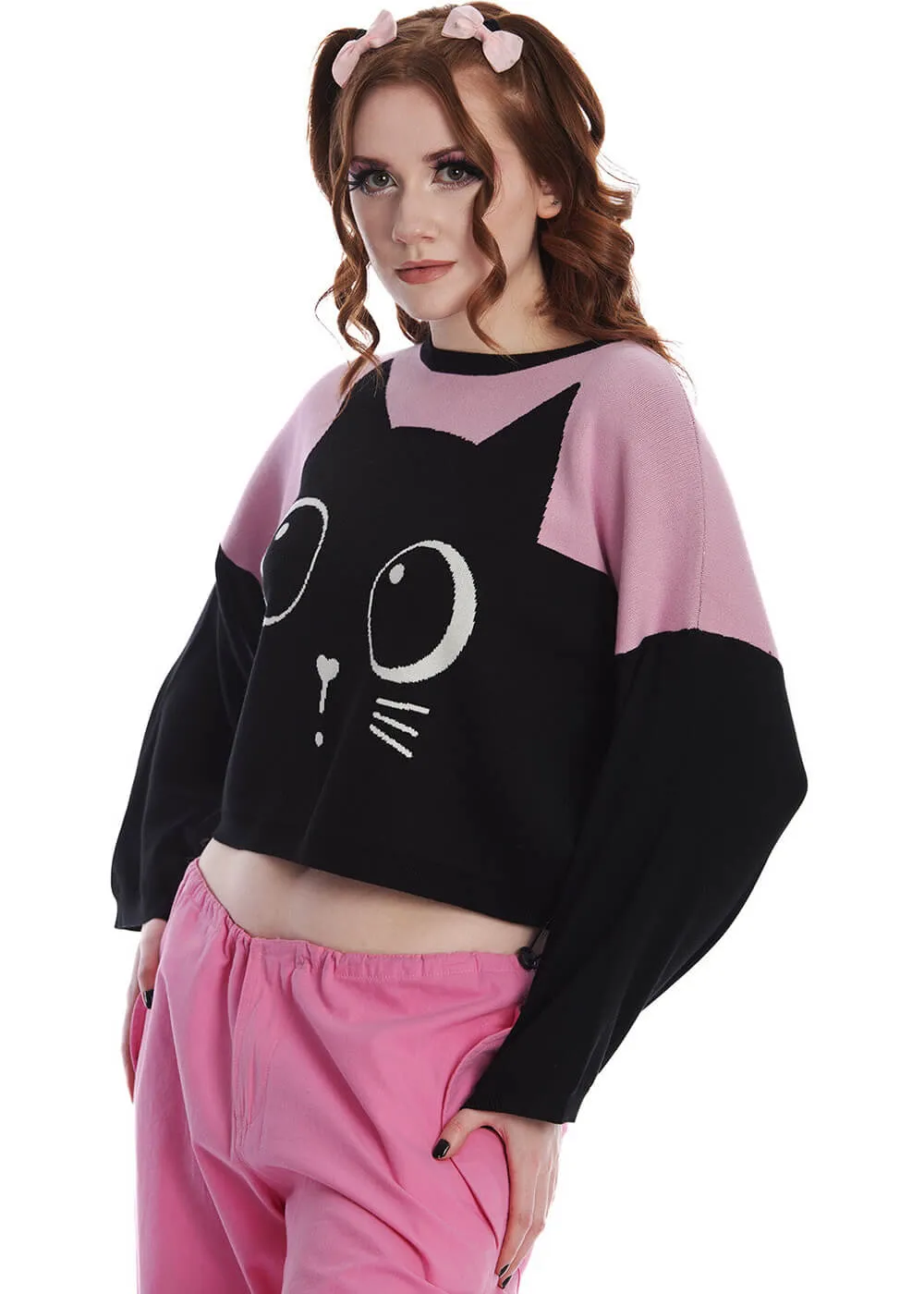Banned Haru Cat Jumper Pink