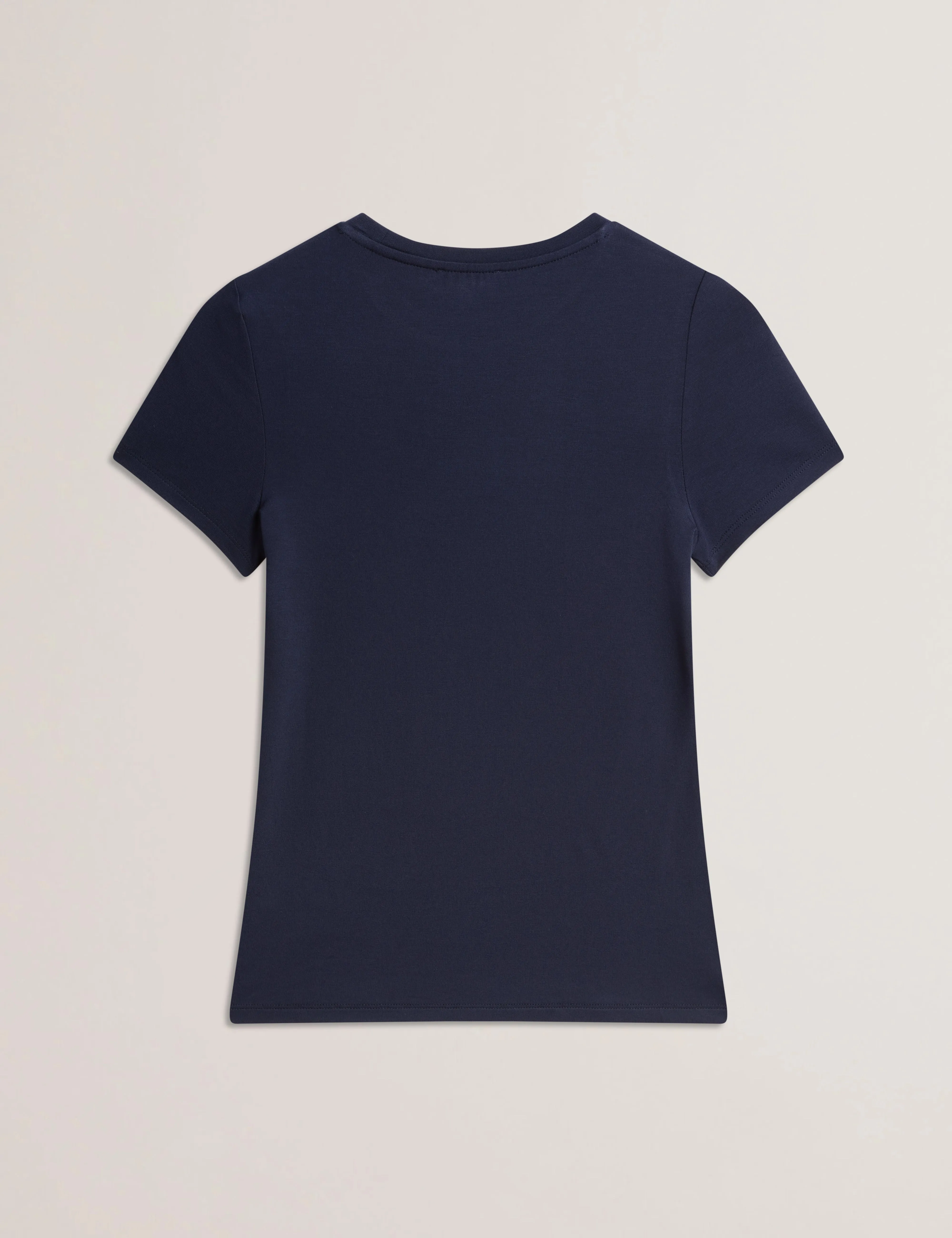 Carnela Embroidered Logo Short Sleeve Tee Navy