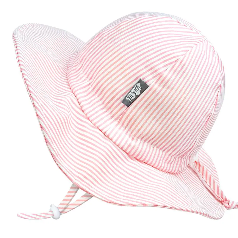 Cotton Floppy Hat | Pink Stripes