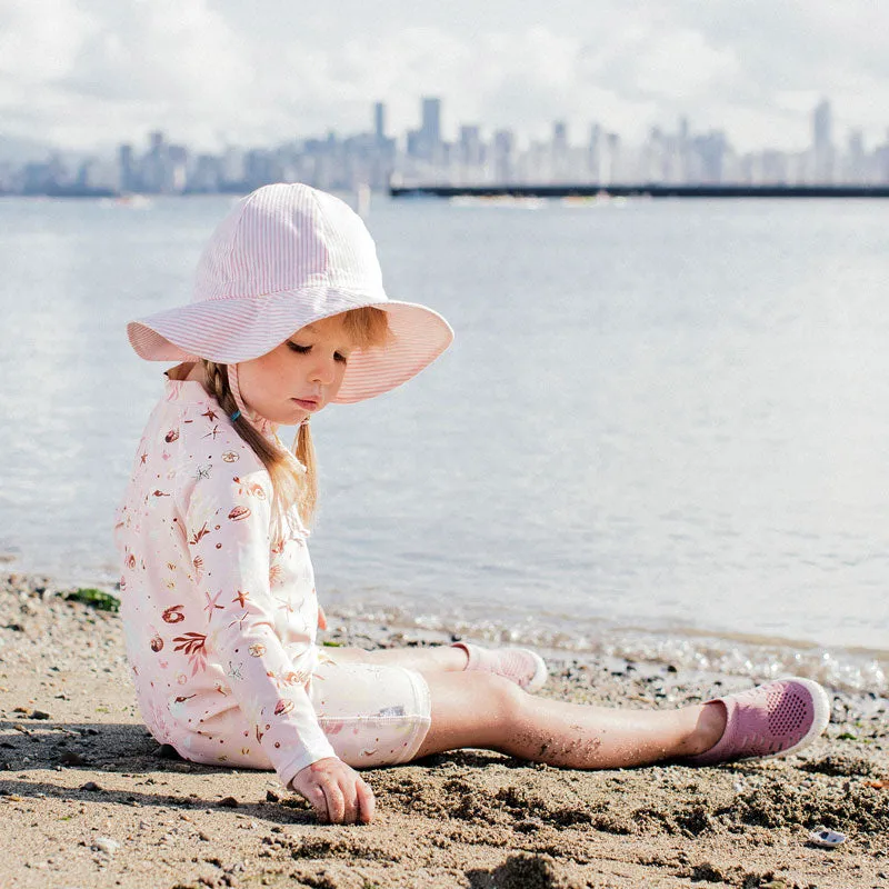 Cotton Floppy Hat | Pink Stripes