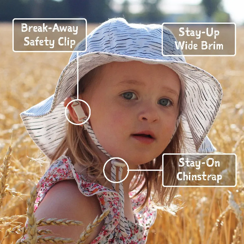 Cotton Floppy Hat | Pink Stripes