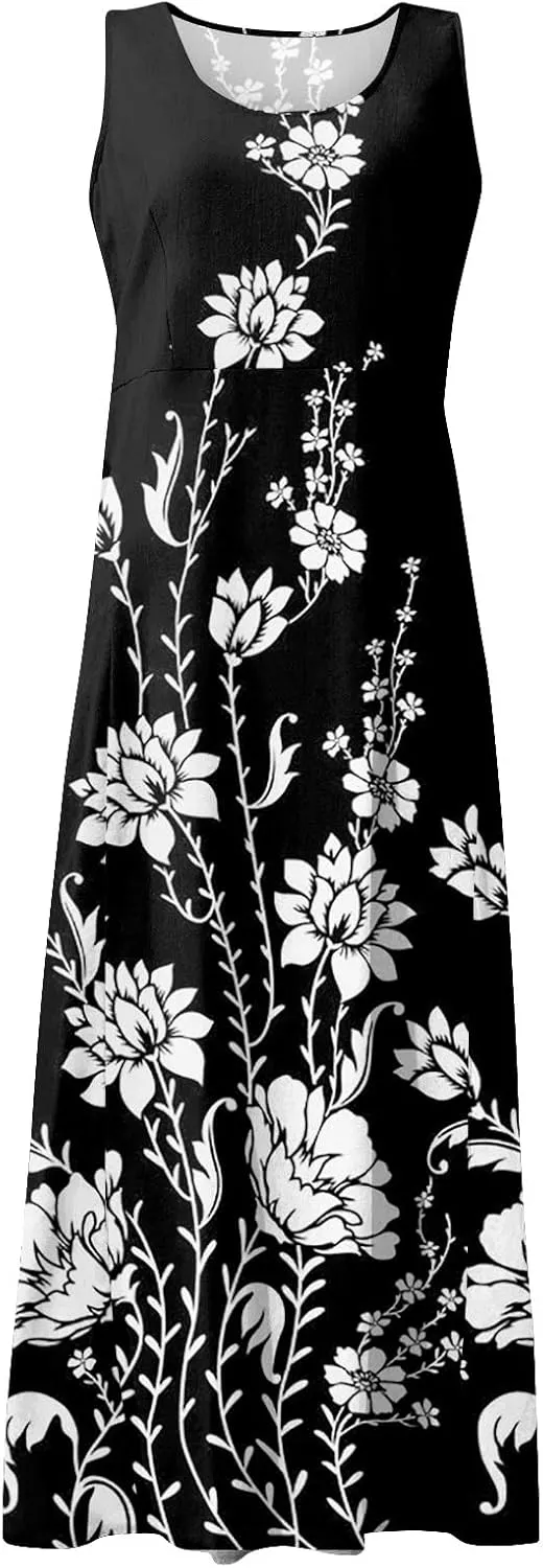 Dresses for Women 2024 Sleeveless Maxi Dress Short Sundresses for Women Casual Dresses for Women 2024 Women Dresses