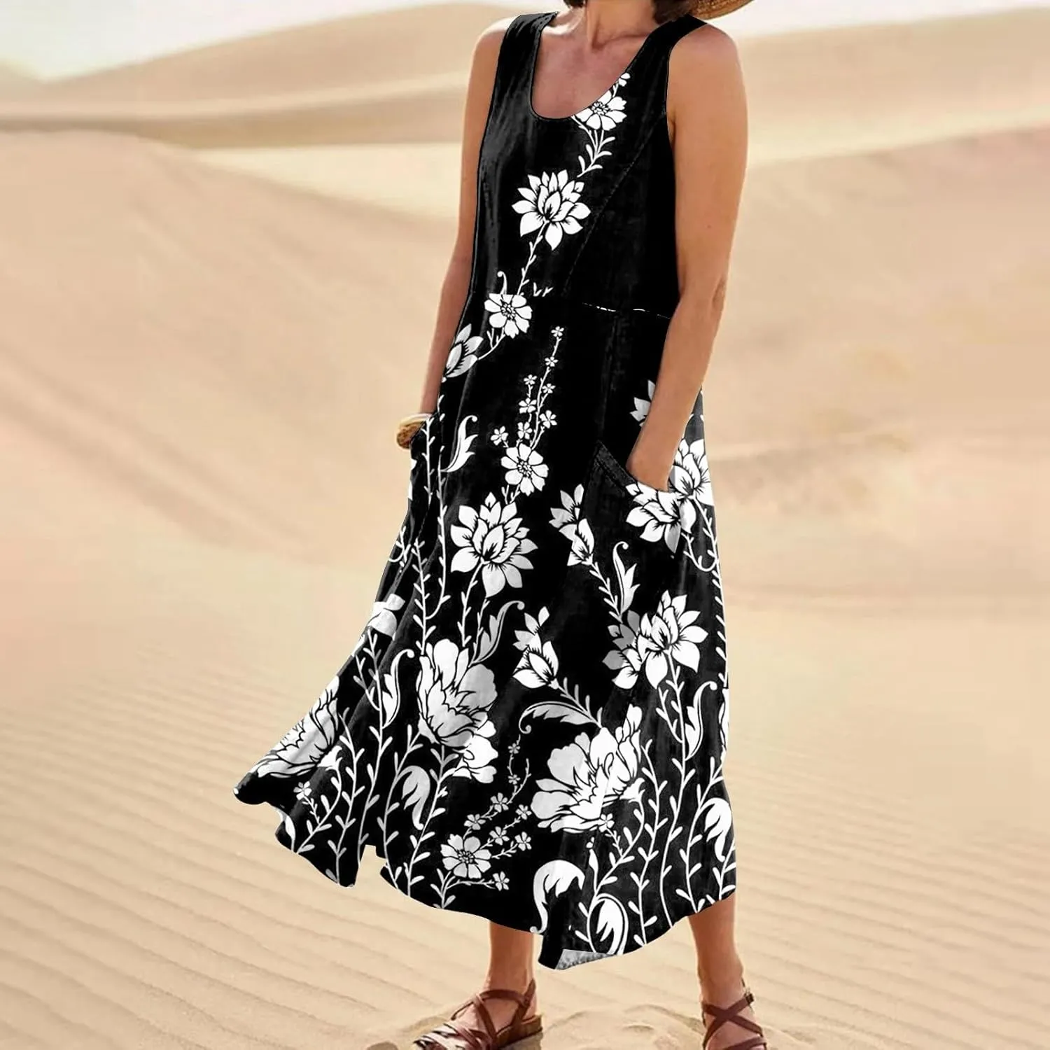 Dresses for Women 2024 Sleeveless Maxi Dress Short Sundresses for Women Casual Dresses for Women 2024 Women Dresses