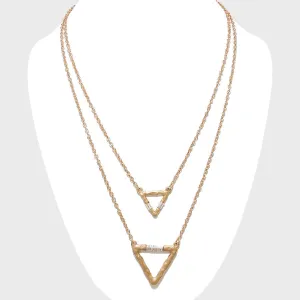 iLLASPARKZ Double Triangle Layered Necklace