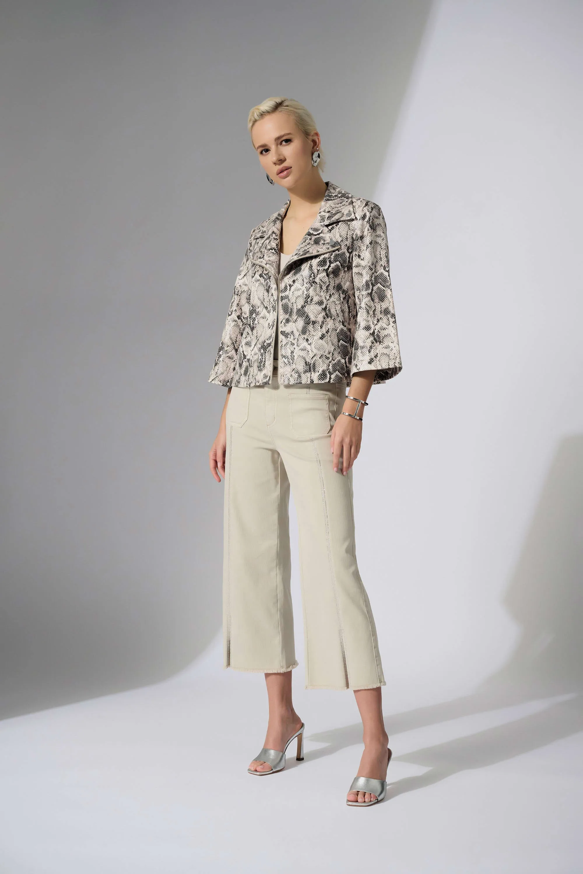 Joseph Ribkoff Silky Knit Python Print Swing Jacket