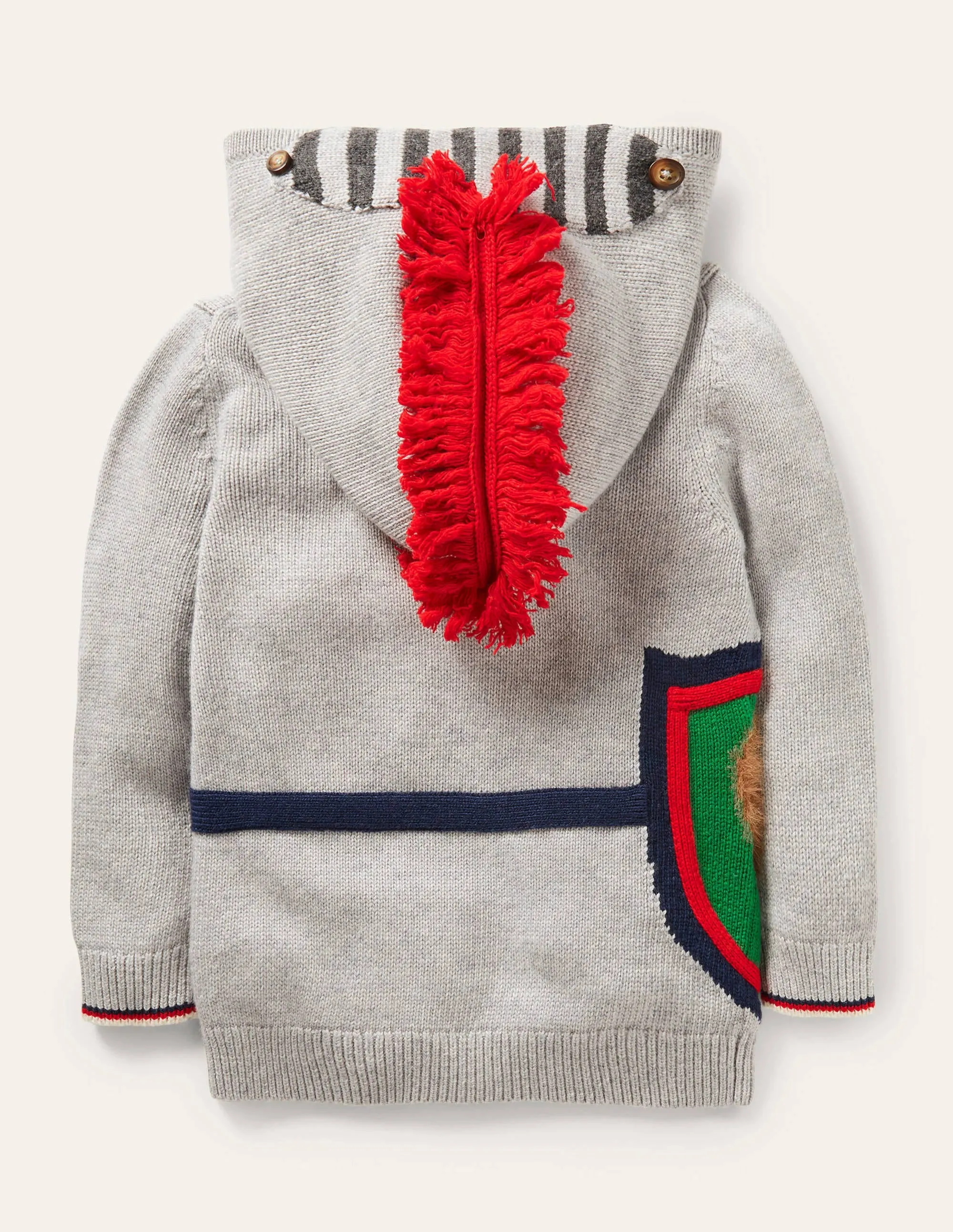 Knitted Knight Hoodie-Grey Marl Knight