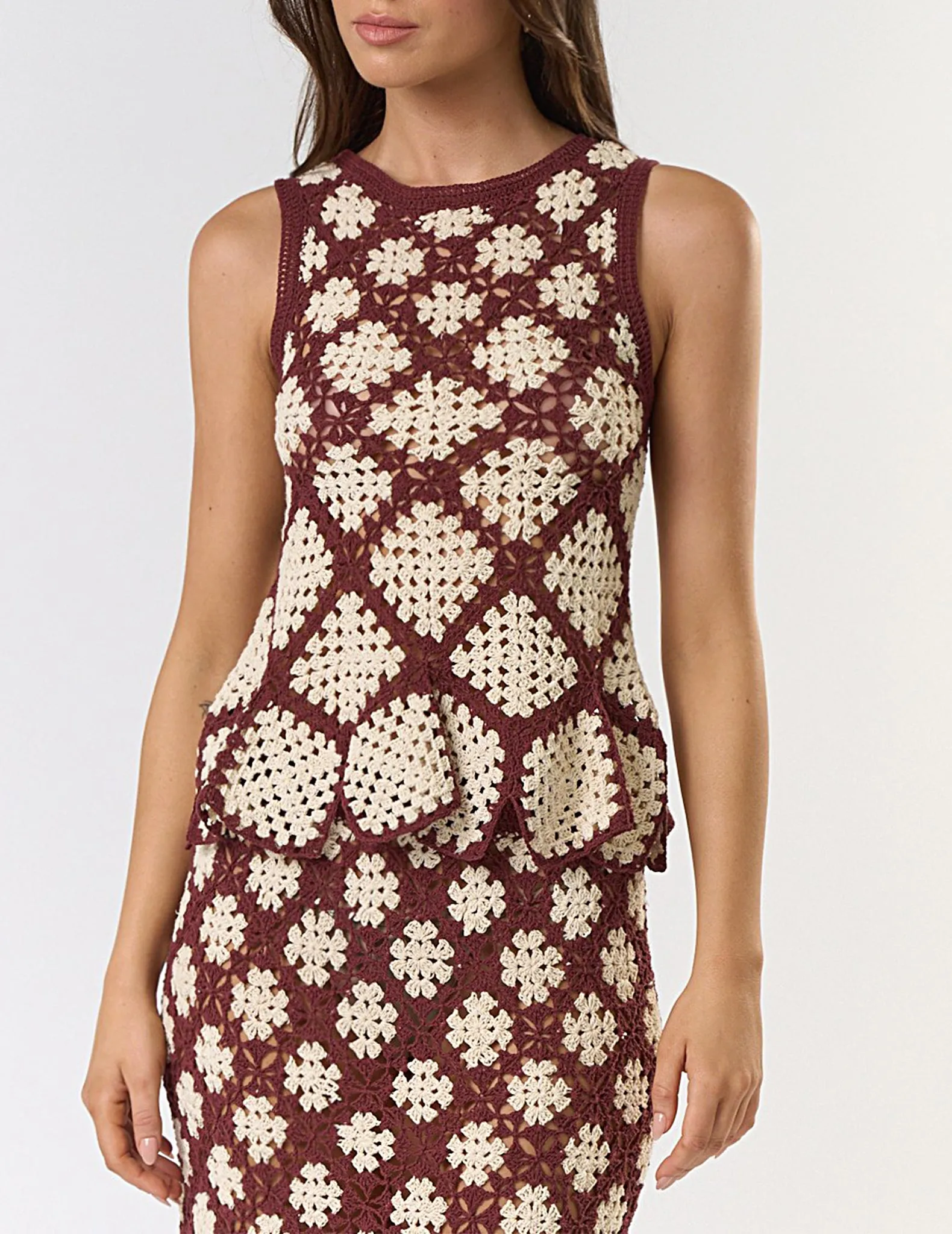 Layla Coco   Ecru Crochet Top