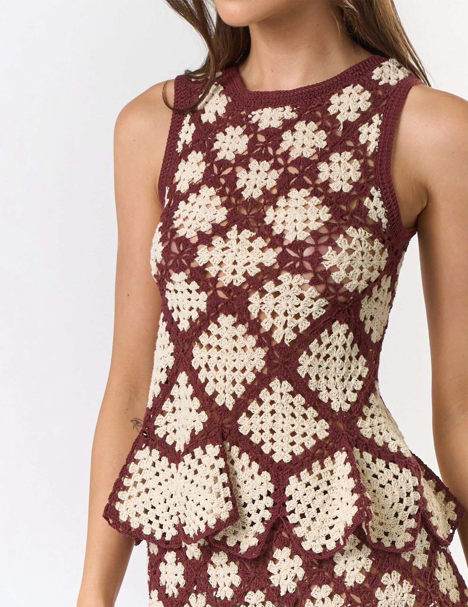 Layla Coco   Ecru Crochet Top