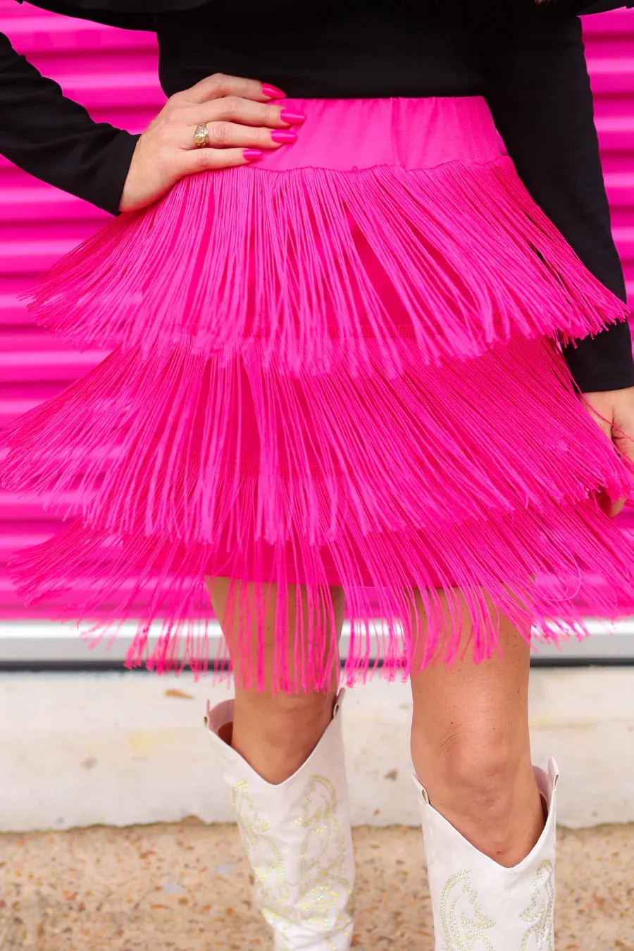 Signature Moves Fringed Skort