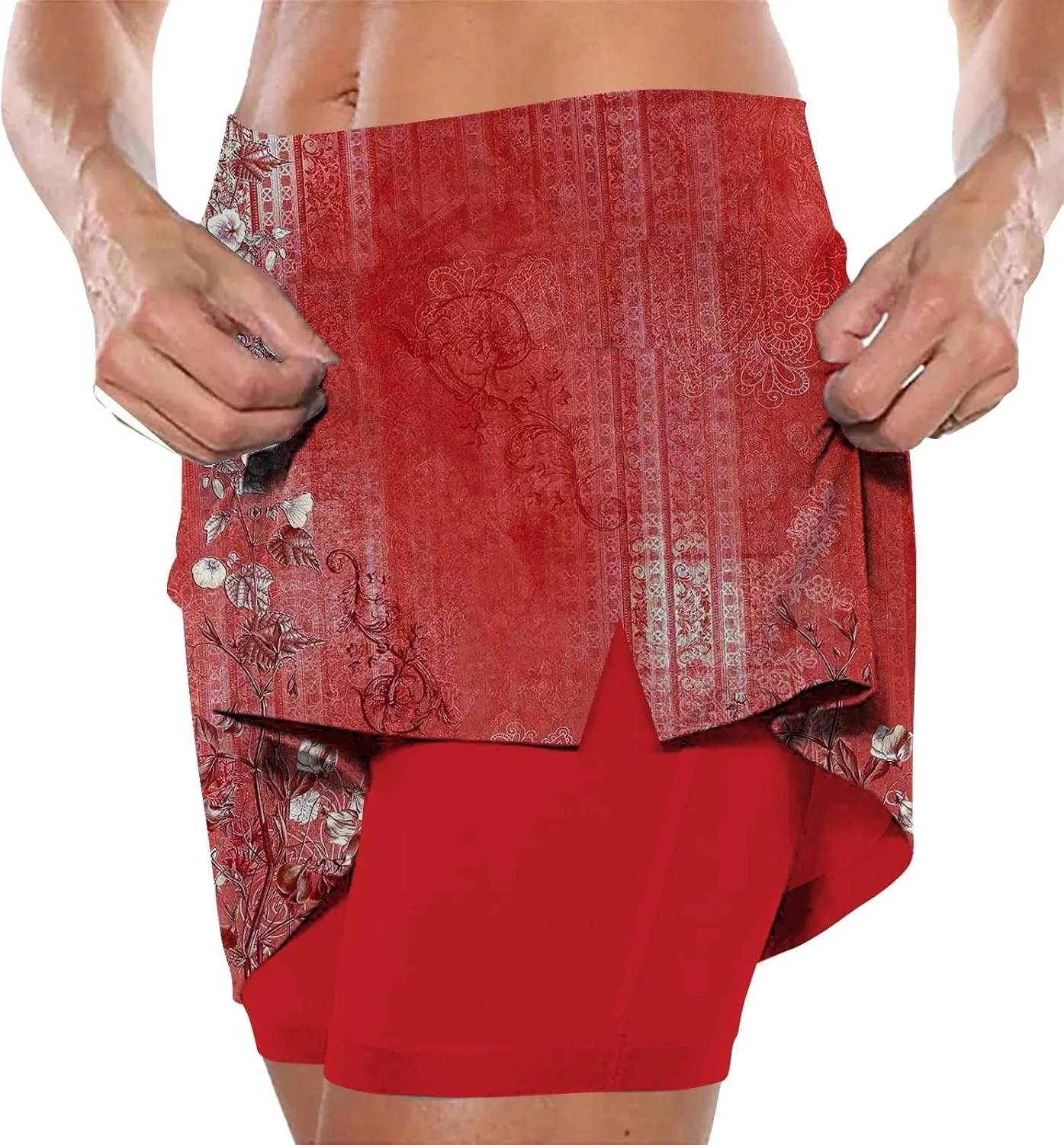 Skorts for Women with Pockets Women's Yoga Skirt High Waist Soft Tummy Control Dressy Casual Athletic Tennis Mini