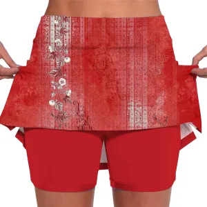 Skorts for Women with Pockets Women's Yoga Skirt High Waist Soft Tummy Control Dressy Casual Athletic Tennis Mini