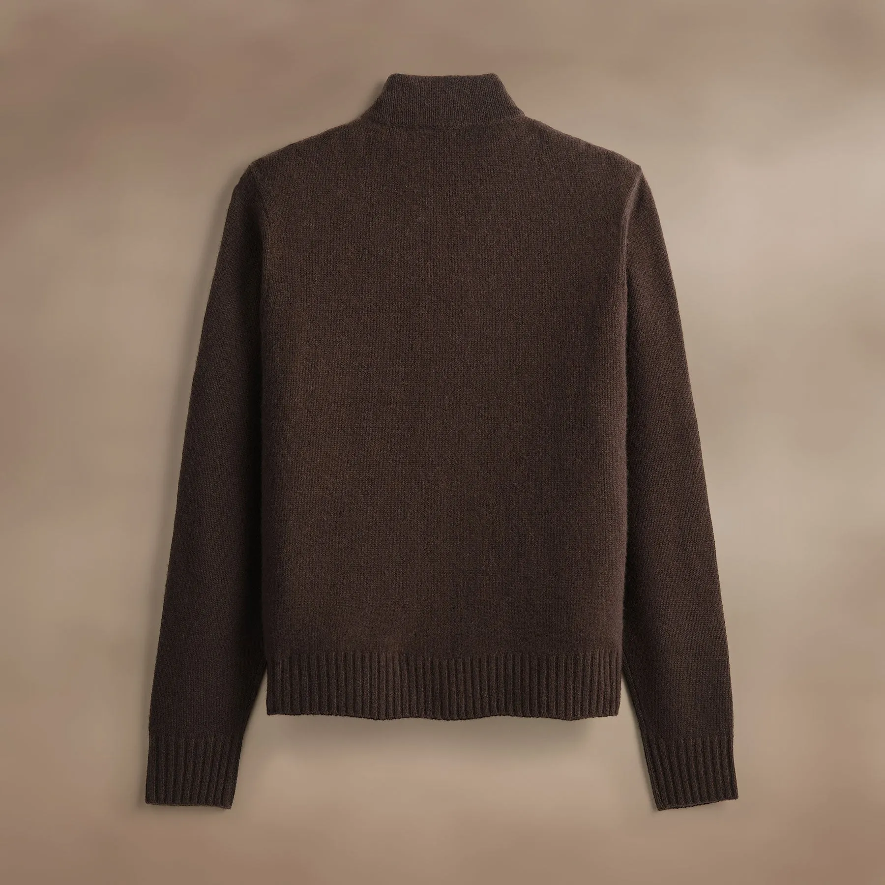 Suede Front Zip Up Sweater - Bronco