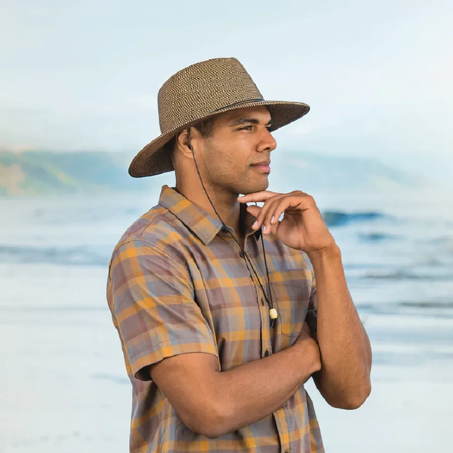 Wallaroo Hats Logan Mens Sun Hat LOG - Dark Brown
